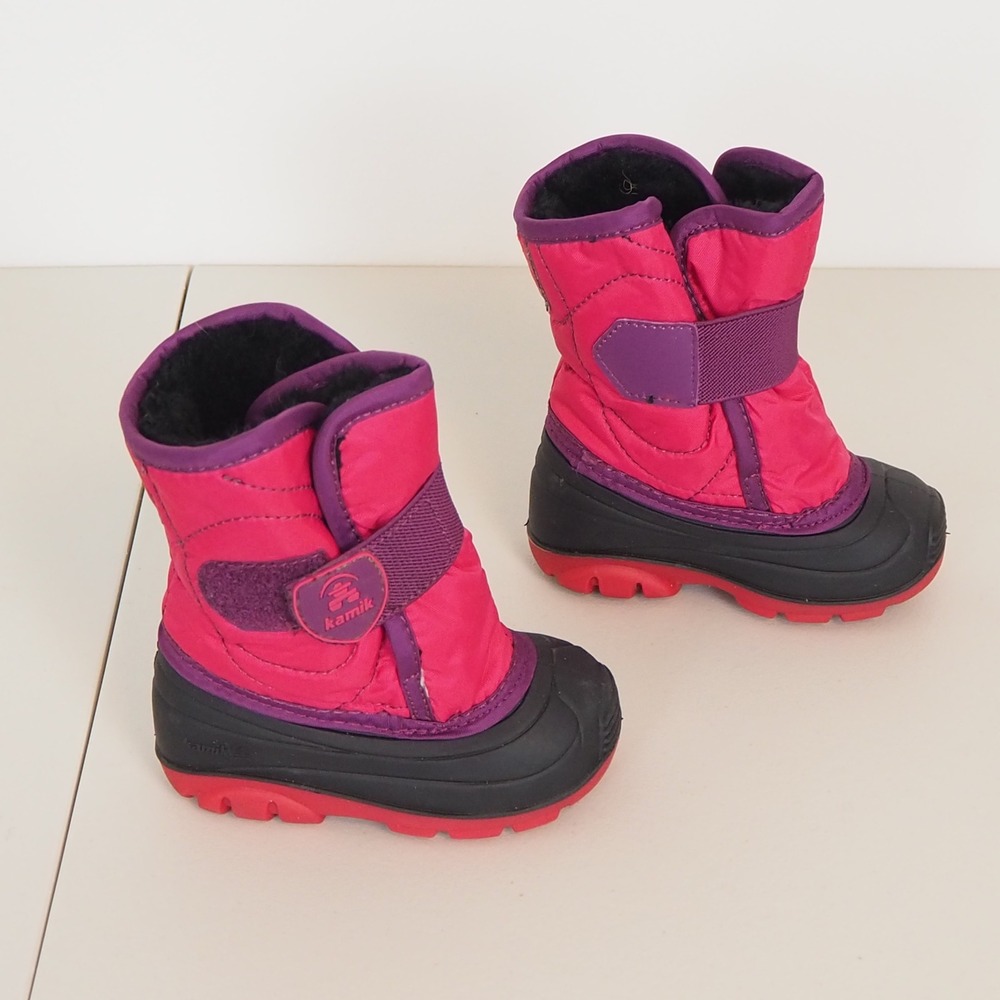 Kamik Snowbug 5 Toddler Girls Boots Sz 5 Made in Canada Fur Lined Insulated - Picture 3 of 13